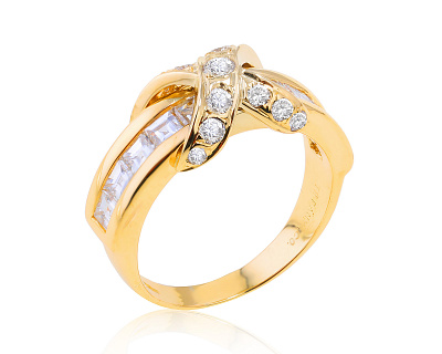 Оригинальное золотое кольцо Tiffany&Co Signature 040324/3
