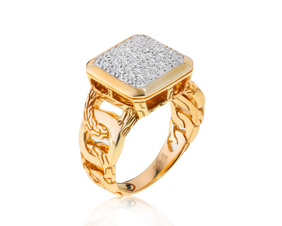 Оригинальное золотое кольцо с бриллиантами 0.31ct John Hardy 030223/1