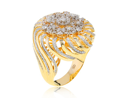 Престижное золотое кольцо с бриллиантами 2.02ct 020322/2