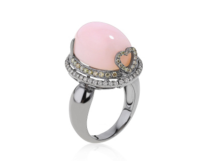 Великолепное золотое кольцо с розовым кварцем 17.76ct 111221/4
