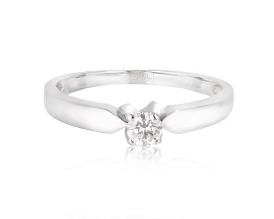 Золотое кольцо с бриллиантом 0.16ct 181124/5