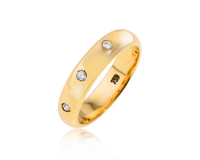 Золотое кольцо с бриллиантами 0.10ct 160724/14