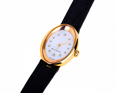 Оригинальные золотые часы с бриллиантами 0.07ct Bvlgari 021118/1