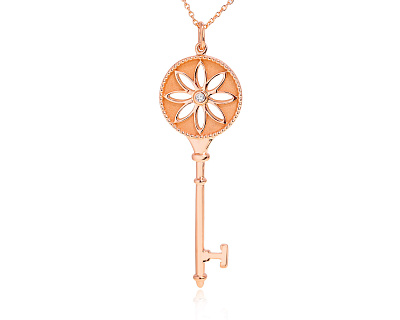 Оригинальный золотой кулон Tiffany&Co Daisy Key 241224/5