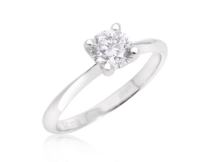 Оригинальное золотое кольцо с бриллиантом 0.70ct ЭПЛ Якутские бриллианты 140225/24