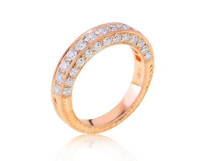 Оригинальное золотое кольцо с бриллиантами 0.92ct Yana 280222/3