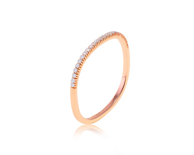 Оригинальное золотое кольцо с бриллиантами 0.09ct Vanrycke 030623/2