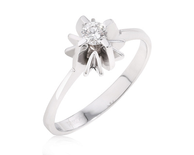 Золотое кольцо с бриллиантом 0.14ct 041024/6
