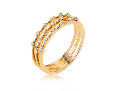Оригинальное золотое кольцо с бриллиантами 0.13ct H.Stern 170322/8