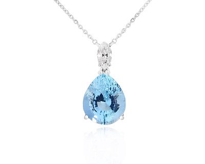 Золотое колье с аквамарином 2.95ct Evgeny Matveev 050525/Б105