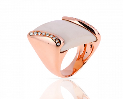 Оригинальное золотое кольцо с бриллиантами 0.18ct Gavello 100418/41