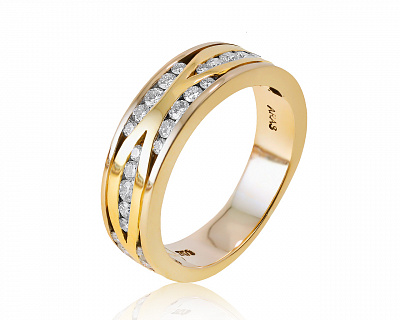 Стильное золотое кольцо с бриллиантами 0.45ct 300321/15