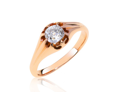 Изящное золотое кольцо с бриллиантом 0.68ct 040322/7