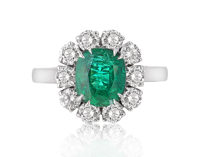 Золотое кольцо с изумрудом Замбия 2.59ct Evgeny Matveev 210725/Б198
