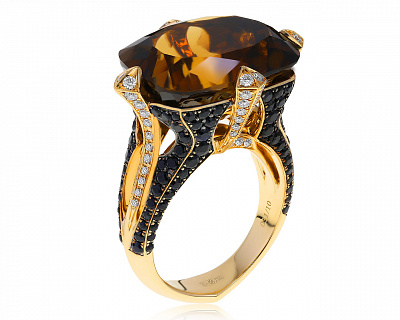 Оригинальное золотое кольцо с кварцем 17.85ct Stephen Webster 140421/5