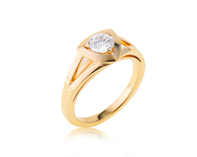 Золотое кольцо с бриллиантом 0.54ct 190623/7
