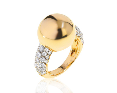 Оригинальное золотое кольцо De Grisogono Boule 240822/1