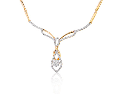 Безупречное золотое колье с бриллиантами 0.54ct 121022/10