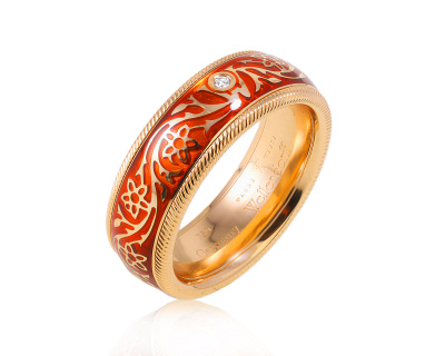 Оригинальное золотое кольцо с эмалью Wellendorf 041223/1