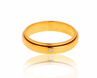 Оригинальное золотое кольцо с бриллиантом 0.015ct Piaget 040919/14