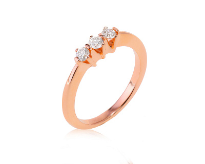 Золотое кольцо с бриллиантами 0.25ct 010823/7