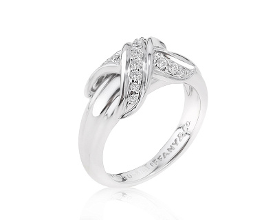 Оригинальное золотое кольцо Tiffany&Co Diamond Signature X 210222/2