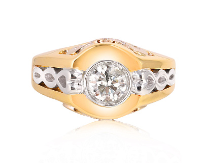 Золотое кольцо с бриллиантом 0.53ct 030425/2