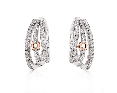 Оригинальные золотые серьги с бриллиантами 1.01ct Damiani Starlight 210225/5