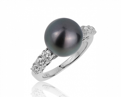 Оригинальное платиновое кольцо с жемчугом 11.20 мм Tasaki 007400/00