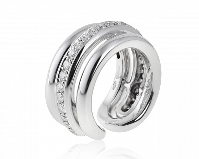 Оригинальное золотое кольцо с бриллиантами 0.83ct Antonini 070621/2