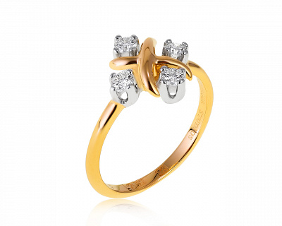 Оригинальное золотое кольцо с бриллиантами 0.20ct Tiffany&Co Schlumberger 030221/3