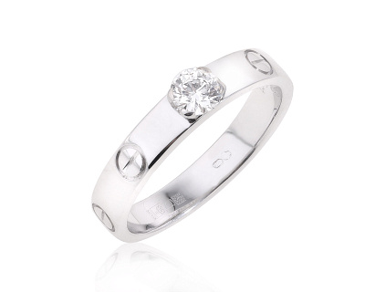 Оригинальное золотое кольцо с бриллиантом 0.25ct Cartier Love Solitaire 181224/13