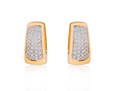 Золотые серьги с бриллиантами 0.49ct 230525/3