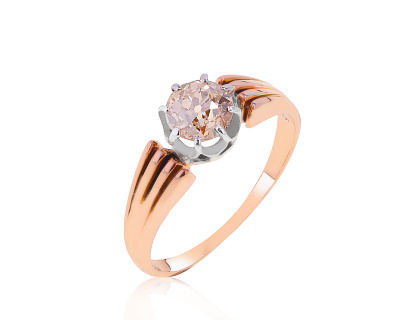Чарующее золотое кольцо с бриллиантом 0.56ct 200422/1