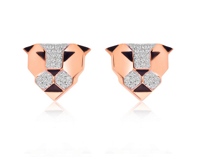 Оригинальные золотые серьги с бриллиантами 0.30ct Todini Enigma 150325/2