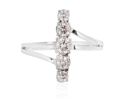 Золотое кольцо с бриллиантами 0.59ct 291224/2