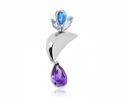 Красивый золотой кулон с топазами 1.30ct 060320/13