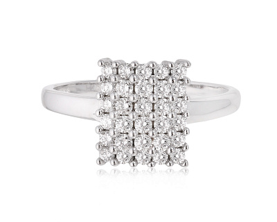 Золотое кольцо с бриллиантами 0.48ct 081224/10