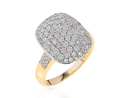 Престижное золотое кольцо с бриллиантами 1.35ct 160322/13