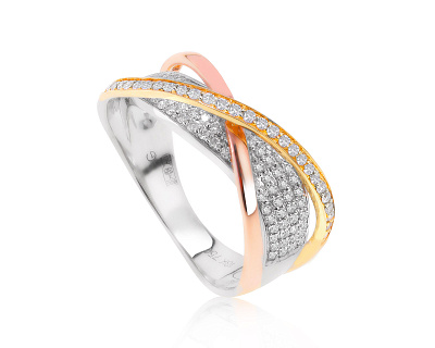Красивое золотое кольцо с бриллиантами 0.51ct 180222/3
