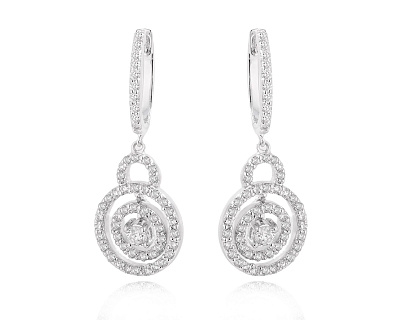 Золотые серьги с бриллиантами 1.32ct 311024/2