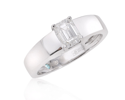 Золотое кольцо с бриллиантом 0.88ct Evgeny Matveev 090225/1
