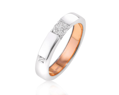 Оригинальное золотое кольцо с бриллиантами 0.23ct Baraka 230620/2