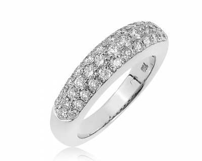 Шикарное золотое кольцо с бриллиантами 0.88ct 011020/11