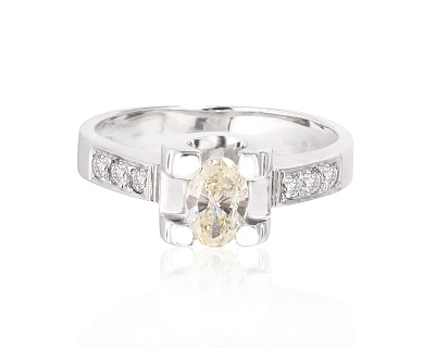 Золотое кольцо с бриллиантами 0.59ct 180125/1