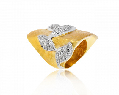 Оригинальное золотое кольцо с бриллиантами 1.14ct German Kabirski 140220/14