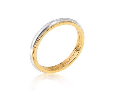 Оригинальное золотое кольцо Tiffany&Co Milgrain 080524/12