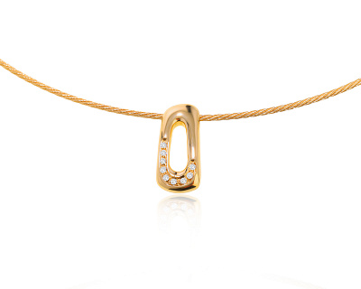 Оригинальное золотое колье с бриллиантами 0.06ct Antonini 100123/3
