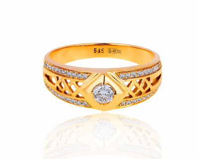 Престижное золотое кольцо с бриллиантами 0.54ct 250719/3
