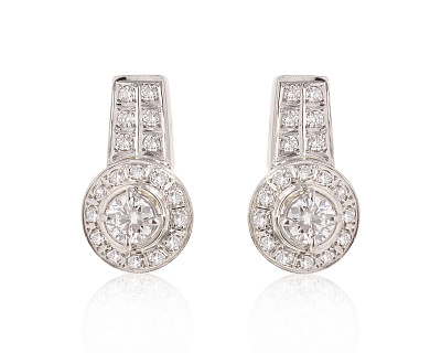 Золотые серьги с бриллиантами 1.78ct 150525/1